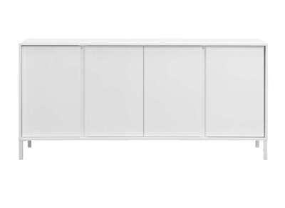 Aparador de diseño 4 puertas lacado blanco con patas de metal blanco 180 cm MIKY